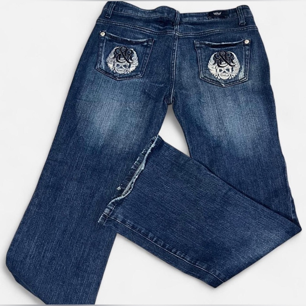Rock & republic skull embroidered jeans for‎ women size 32